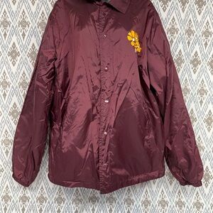 Neff Red Utility Jacket with Classic Design and Smooth Material